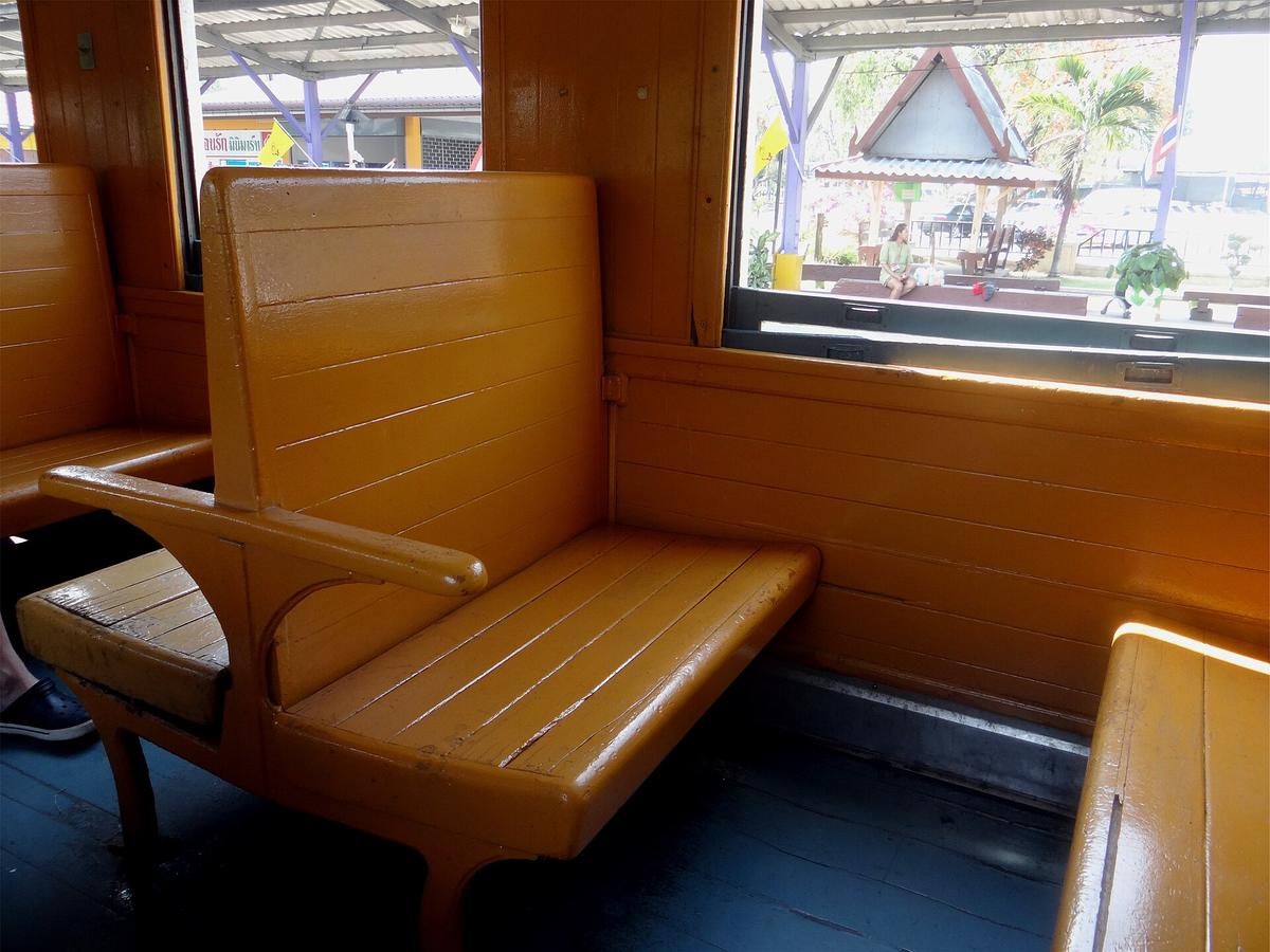 Thai train wooden carriage